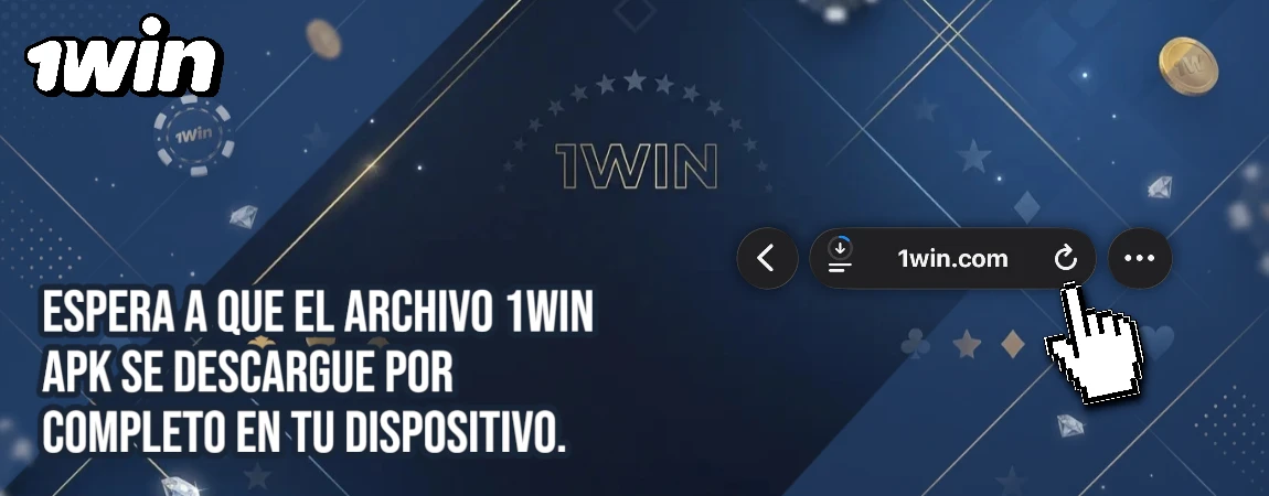 Espera a que el archivo 1win APK