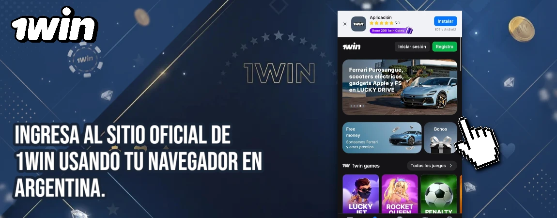 Ingresa al sitio oficial de 1win