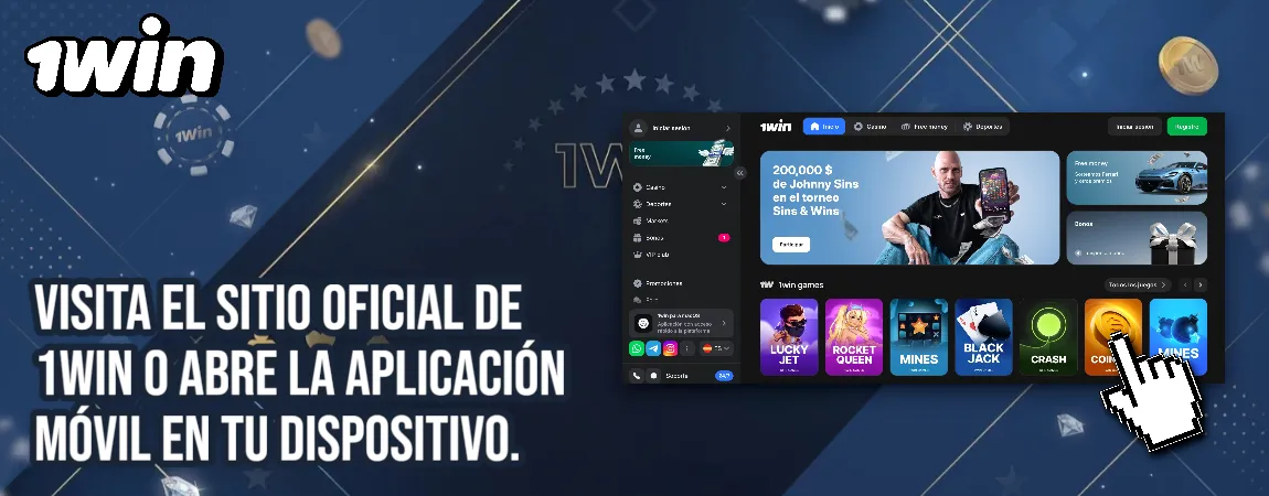 Visita el sitio oficial de 1win